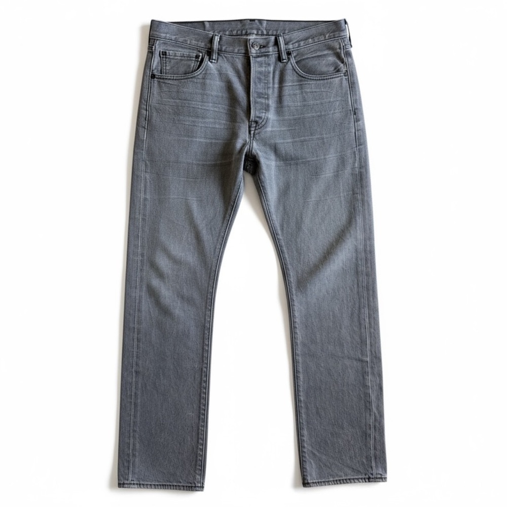 Levi’s 501 Original Fit Button Fly Straight Leg Gray Wash Jeans Streetwear 32x30